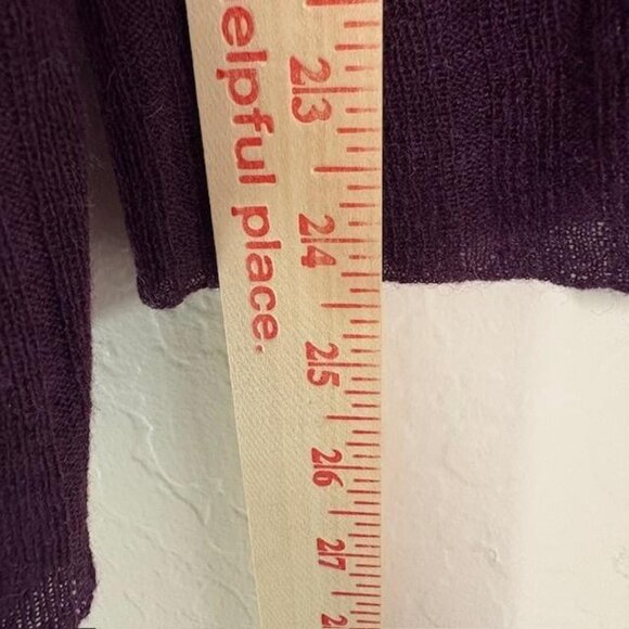 Eileen Fisher Sweater Womens Medium Purple Tencel Merino Wool Alpaca Knit - Picture 7 of 7